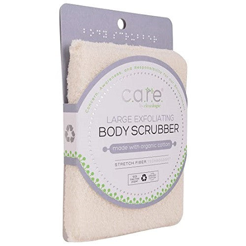 Cleanlogic Bath and Body Care Large Exfoliating Body Scrubbers Made with Organic Cotton, 1 Ea